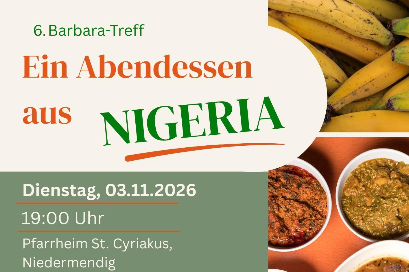 Ein Abendessen aus Nigeria